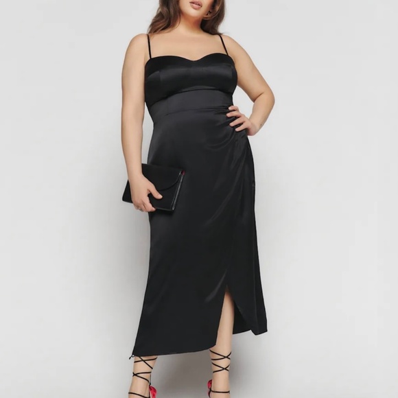 Reformation Marguerite Silk Dress Size: 16 - Picture 5 of 6